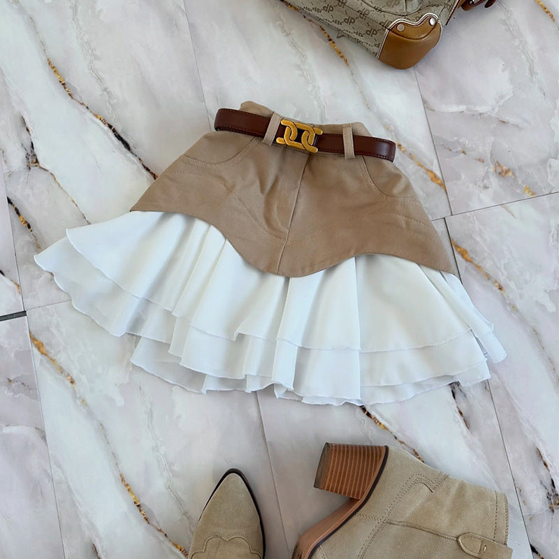 Ruffled High Waist Tiered Skirt